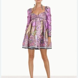 Zimmermann cosmic twist front mini dress